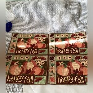 Thanksgiving Cloth Placemats - vintage size 17 x 12